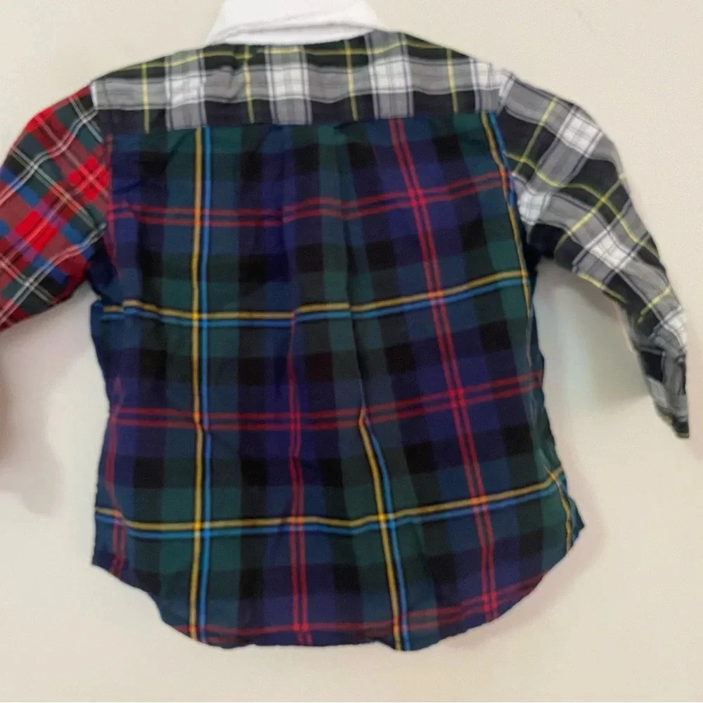 Ralph Lauren Long Sleeve Madras Tartan Button Down Shirt